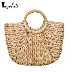High Capacity Straw Handbags Women Summer Beach Bag Rattan Bag