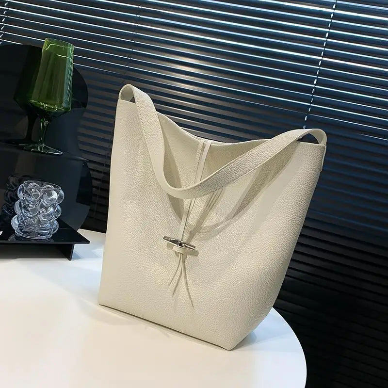 Retro Bucket Bag Soft Surface Large Capacity Bag