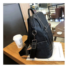 Leather Women Backpack School Bag for Girls Large Capacity Travel Bag