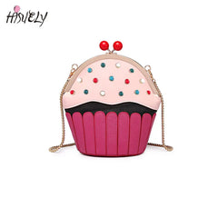Lovely Cup Cake Diamond Party Casual Purse Ladies Shoulder Bag