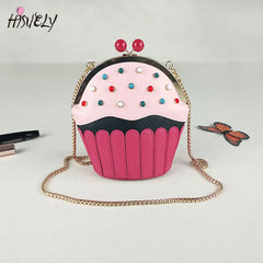 Lovely Cup Cake Diamond Party Casual Purse Ladies Shoulder Bag
