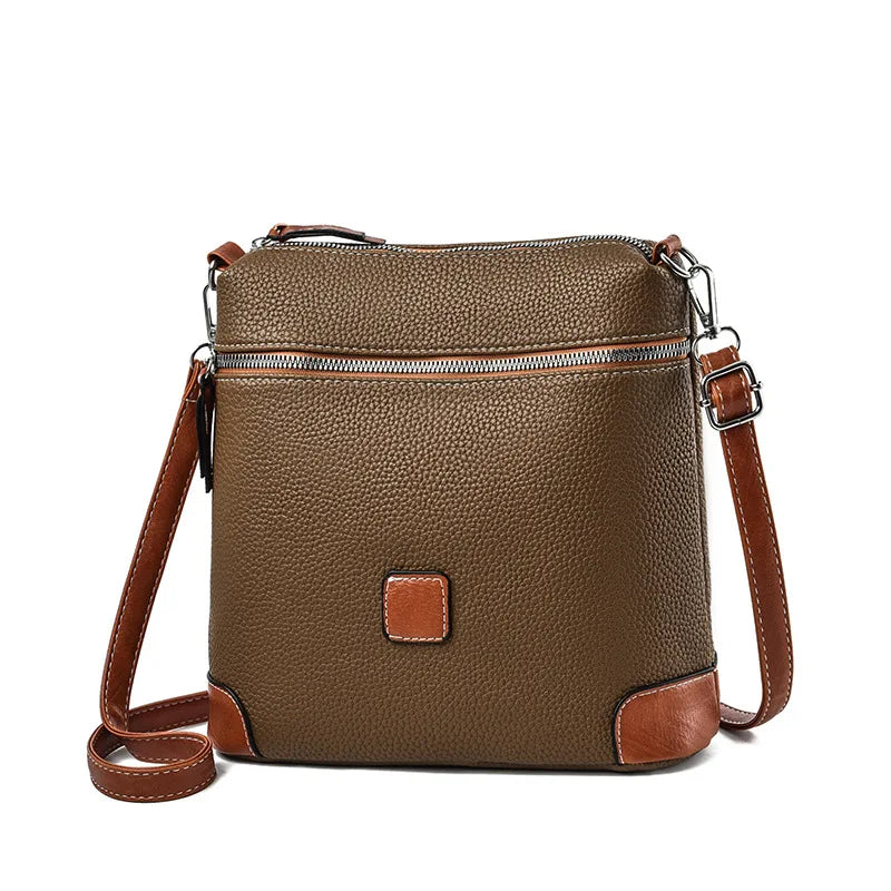 Lychee Pattern Women's Bucket Bag Retro Messenger Bag