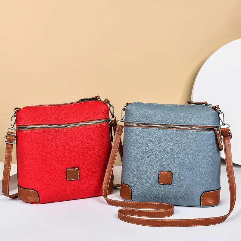 Lychee Pattern Women's Bucket Bag Retro Messenger Bag