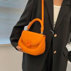 Niche Ladies Saddle Bag Women's PU Handbag Adult Girls Shoulder Bag