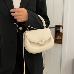 Niche Ladies Saddle Bag Women's PU Handbag Adult Girls Shoulder Bag