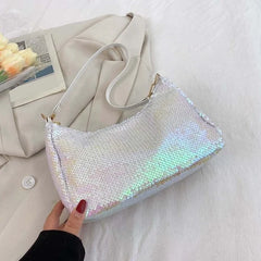 Sequin Women Underarm Bags Small Top-Handle Bags Ladies Party Handbags