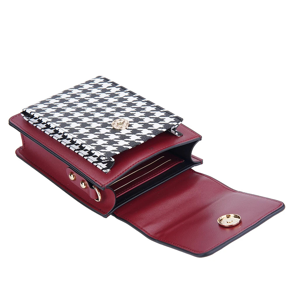 Small Crossbody Bags Women PU Leather Messenger Bag Wide Shoulder Strap