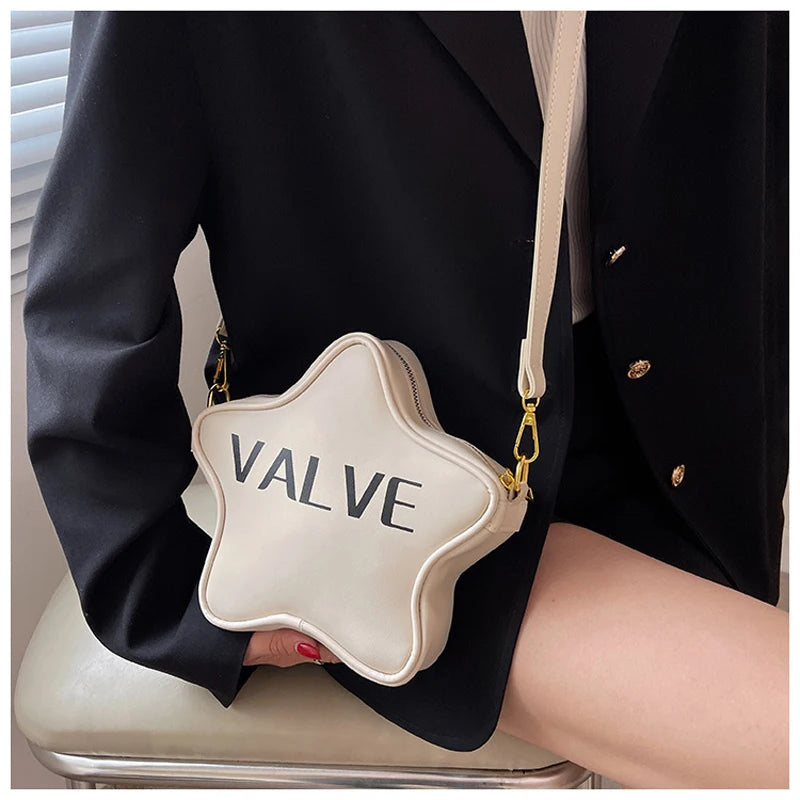 Solid Star Shape High Printed Shoulder Bag Women's Messenger Bag