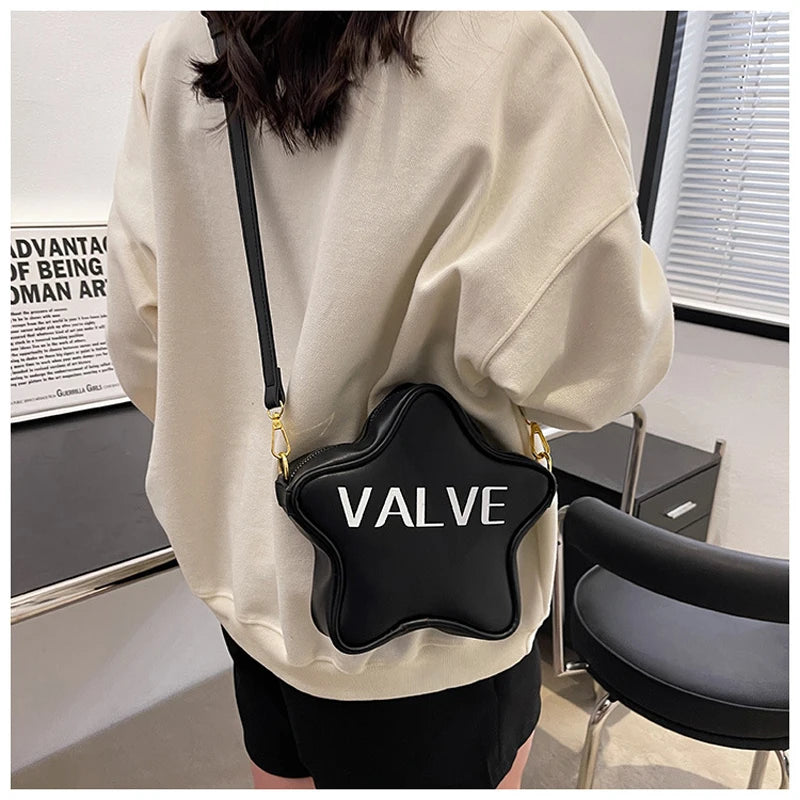 Solid Star Shape High Printed Shoulder Bag Women's Messenger Bag