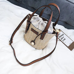 Summer Beach Rattan Woven Straw Bag Big Shoulder Tote Bohemia Handbag