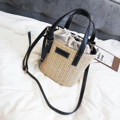 Summer Beach Rattan Woven Straw Bag Big Shoulder Tote Bohemia Handbag