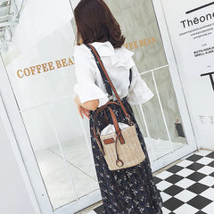 Summer Beach Rattan Woven Straw Bag Big Shoulder Tote Bohemia Handbag