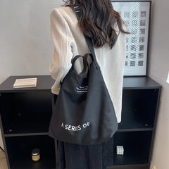 Students Canvas Tote Female Women Crossbody Shoulder Bags High Capacity