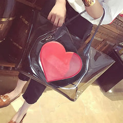 Summer Beach Bag Clear Transparent Bags Women Shoulder Bags Large Capacity