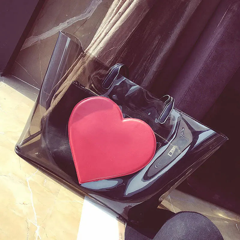 Summer Beach Bag Clear Transparent Bags Women Shoulder Bags Large Capacity