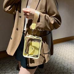 Clear PVC Crossbody Bag for Women Shoulder Travel Handbag