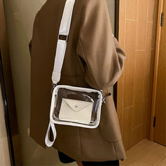 Clear PVC Crossbody Bag for Women Shoulder Travel Handbag
