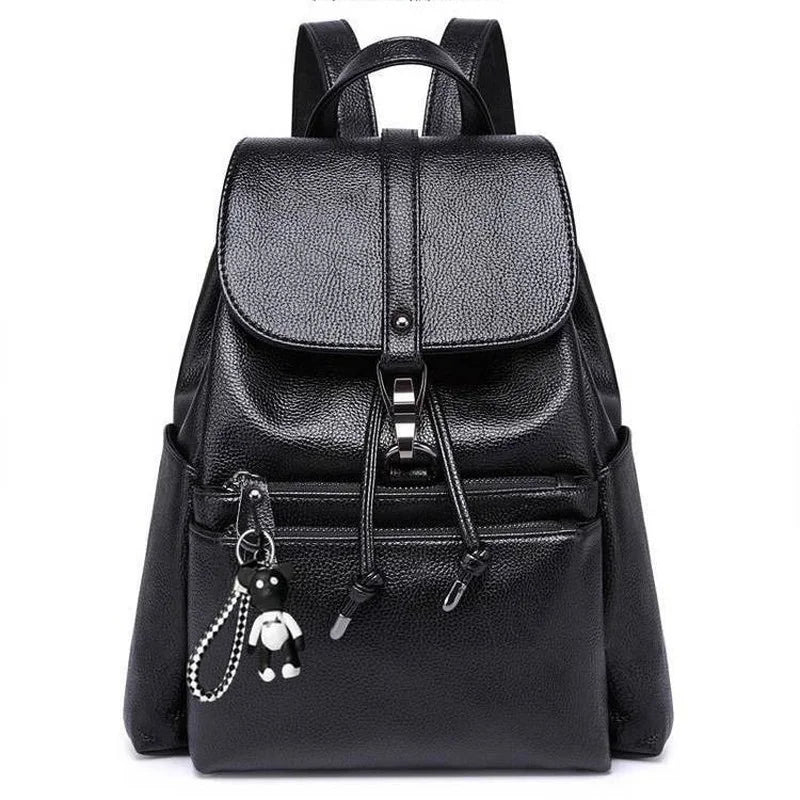 Leather Backpack for Teenage Girls - High Youth Backpack