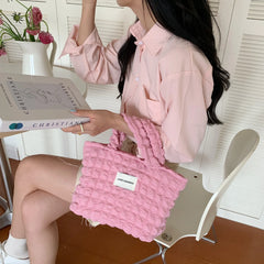 Women Canvas Shoulder Bag Casual Handbag Tote Reusable Large Capacity Cotton