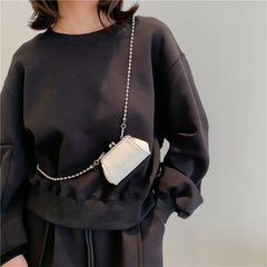 Women's Mini Chain Shoulder Bags Orange Party Clutch Kiss Lock Bags