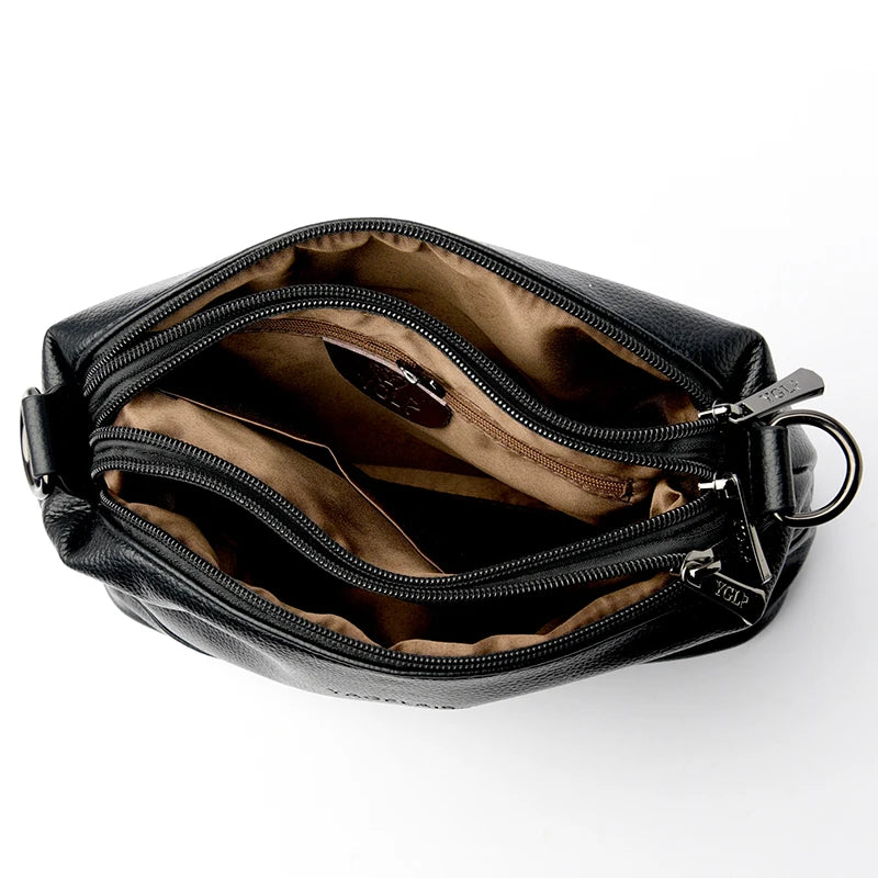 Fashionable Genuine Leather Soft Women Handbags Large Capacity Shoulder Bag