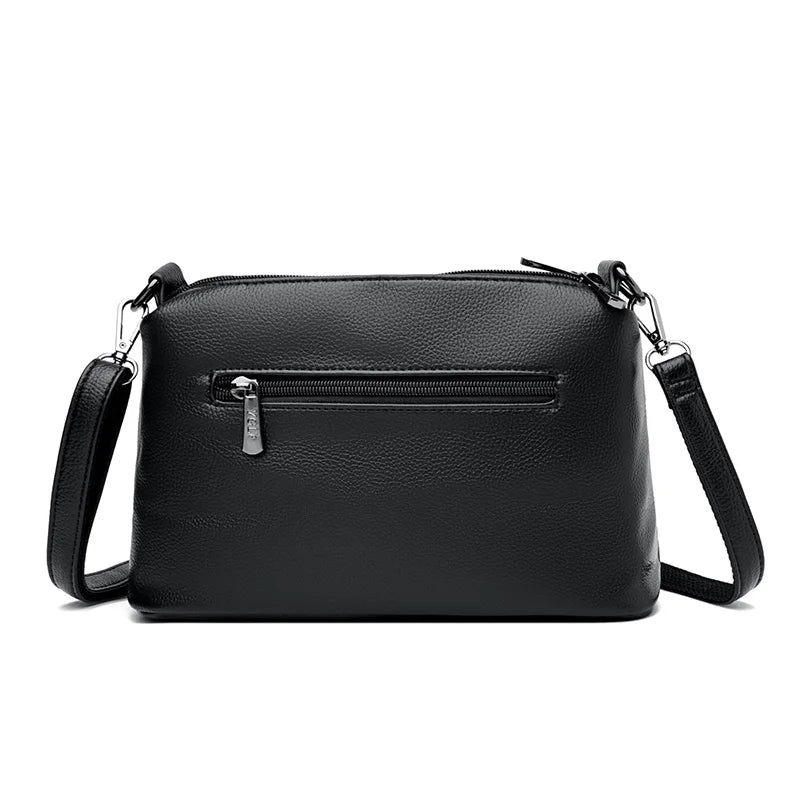 Fashionable Genuine Leather Soft Women Handbags Large Capacity Shoulder Bag