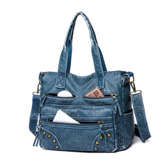 Fashionable PU Leather Women Shoulder Bag Lady Tote Handbag