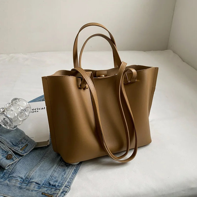 Fashionable PU Leather Women Bags Party Tote High Capacity