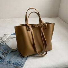 Fashionable PU Leather Women Bags Party Tote High Capacity