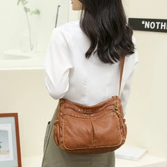 Fashionable Message PU Leather Women Shoulder Bags Business Lady Tote