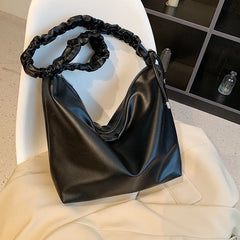 Fashionable PU Leather Women Shoulder Bags High Capacity Tote