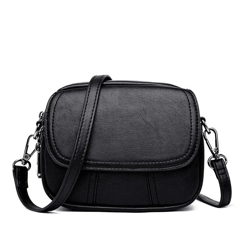 Flap Pu Leather Mini Handbag Lady Shoulder Bag Women Satchel Shopping Purse