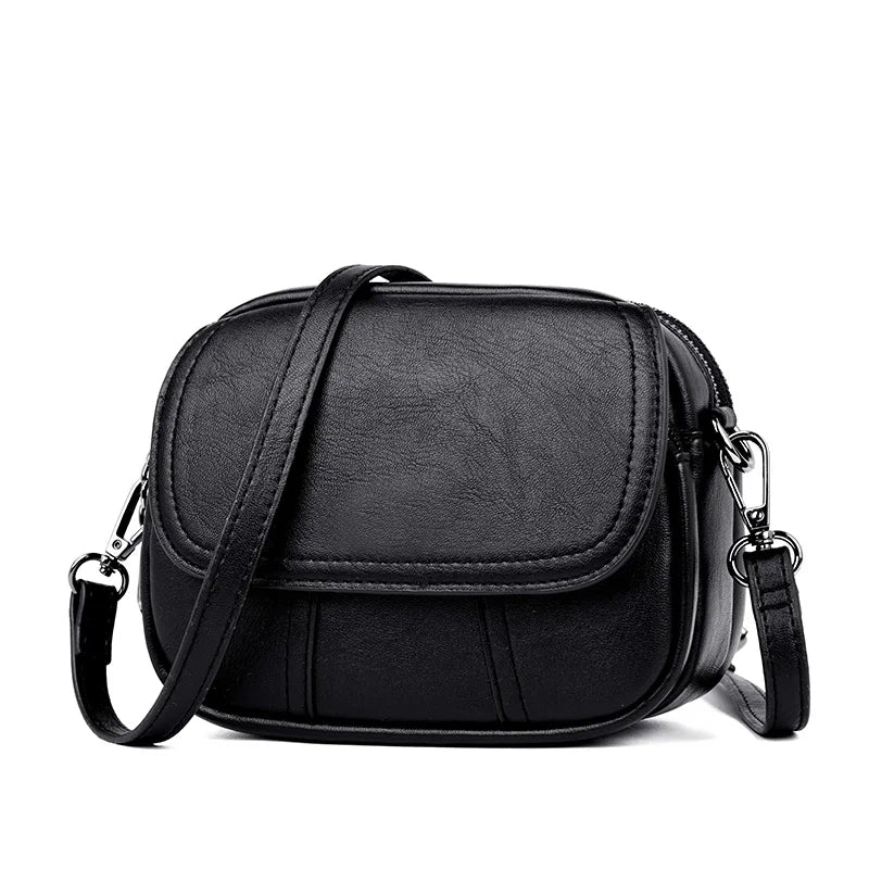 Flap Pu Leather Mini Handbag Lady Shoulder Bag Women Satchel Shopping Purse