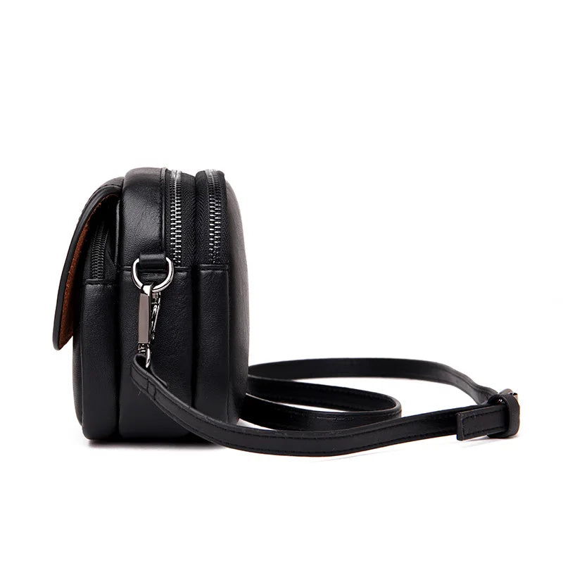 Flap Pu Leather Mini Handbag Lady Shoulder Bag Women Satchel Shopping Purse