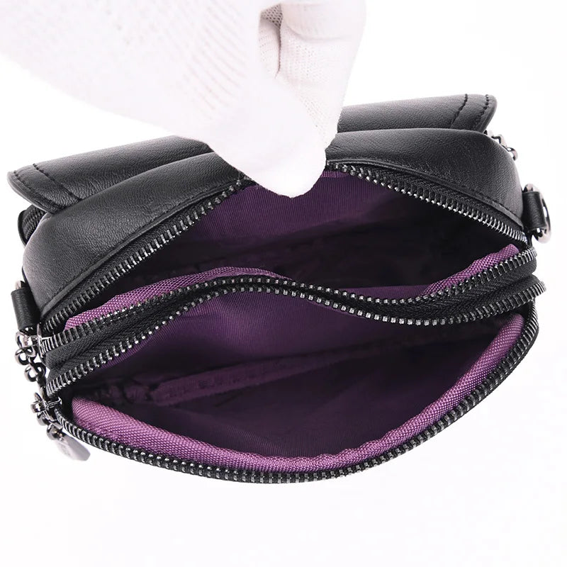 Flap Pu Leather Mini Handbag Lady Shoulder Bag Women Satchel Shopping Purse