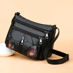 Floral PU Leather Women Handbags Cross Body Bag
