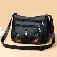 Floral PU Leather Women Handbags Cross Body Bag