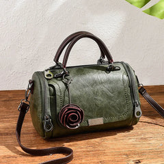 Flowers Pendant Handbag Women's Boston Bags Single Shoulder Bag