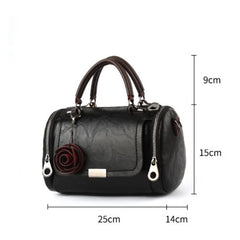 Flowers Pendant Handbag Women's Boston Bags Single Shoulder Bag