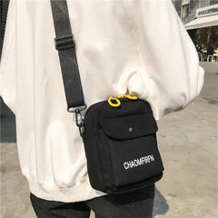 Canvas Shoulder Bag Solid Color Women Messenger Bag Outdoor Casual Crossbody