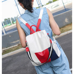 PU Leather Women Backpack Anti-Theft Travel Large School Bags for Teenage Girls