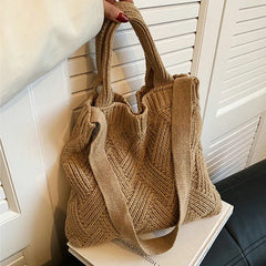 Retro Women's Crossbody Bag Knitted Woven Tote Bag