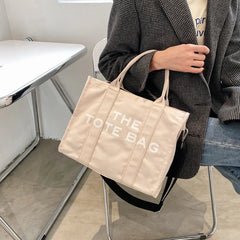 Literary Letters Large Canvas Crossbody Bag for Women