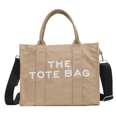 Literary Letters Large Canvas Crossbody Bag for Women