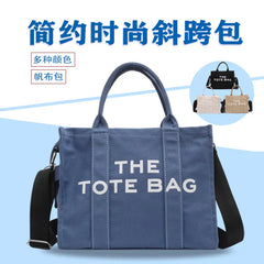 Literary Letters Large Canvas Crossbody Bag for Women