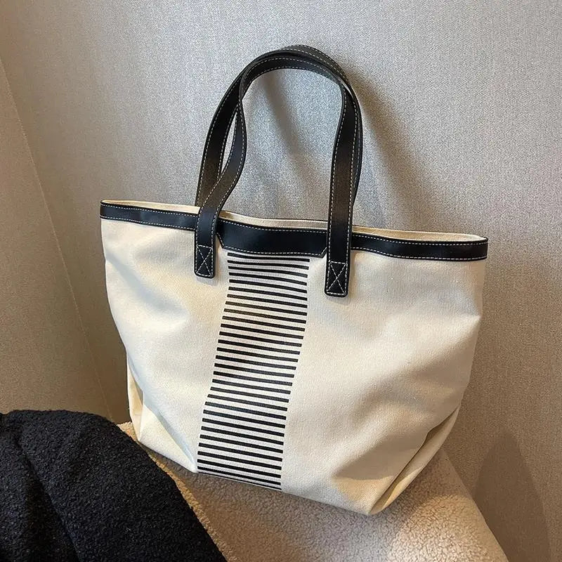 Ladies Canvas Shoulder Bag Large Capacity Casual Women's Handbag