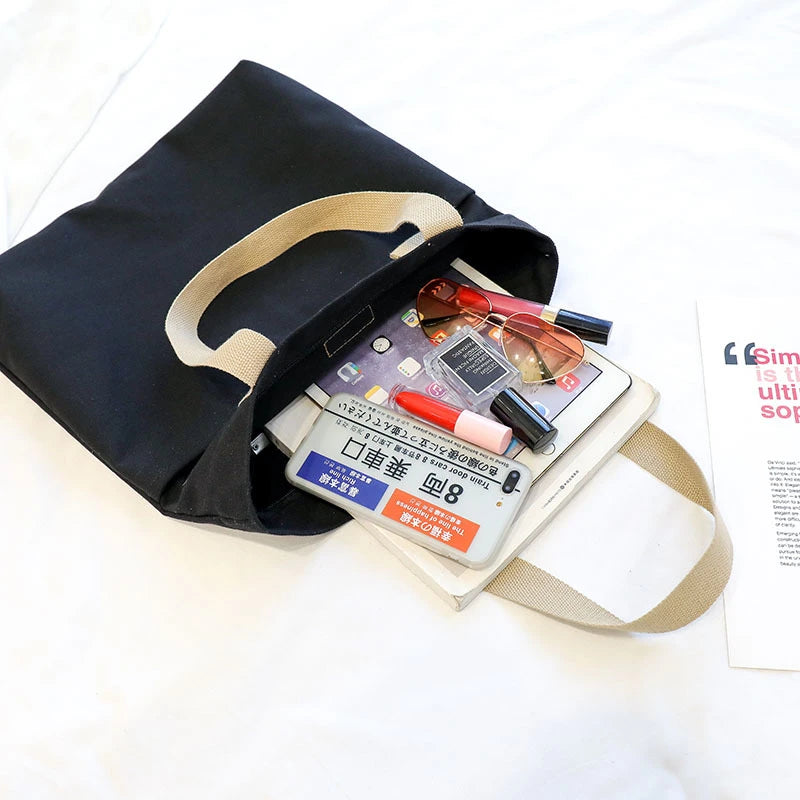 Canvas Space Girl Handbag Large Capacity Shopping Shoulder Bag