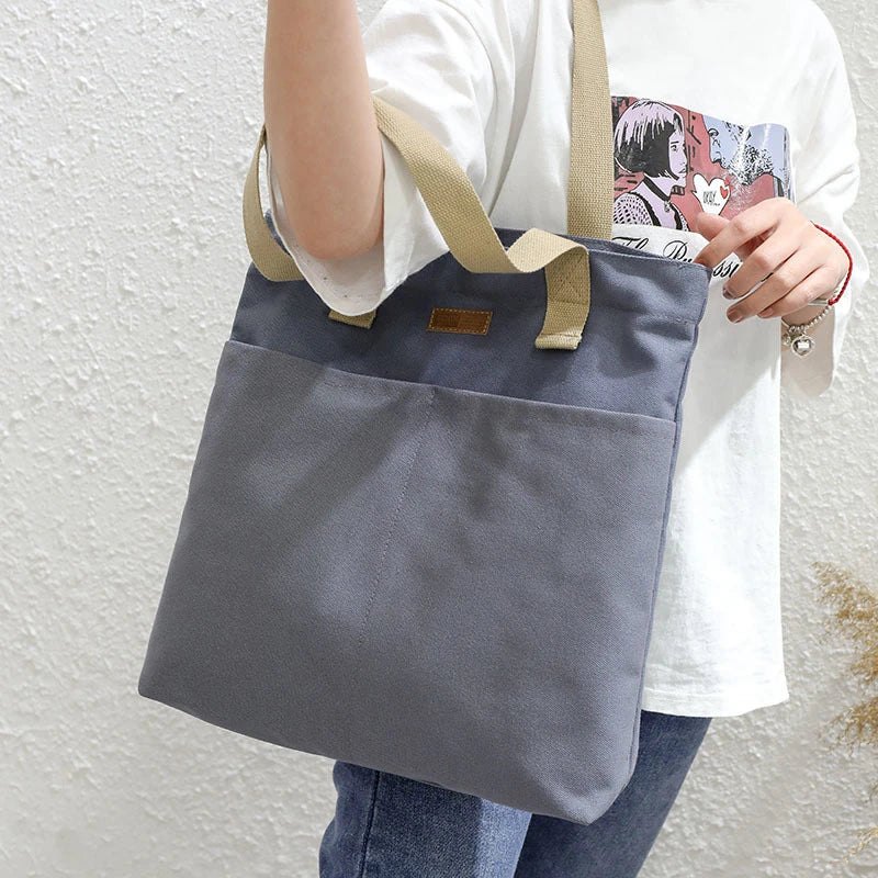 Canvas Space Girl Handbag Large Capacity Shopping Shoulder Bag