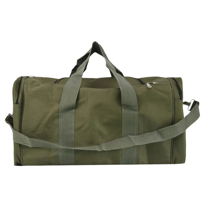 Large Capacity Outdoor Travel Bag Army Green Waterproof Portable Bag