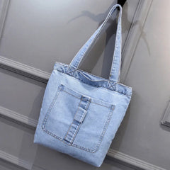 Women Shoulder Bag Street Canvas Denim Handbag Large Capacity Casual